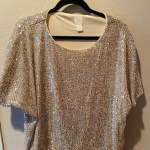 H&M Sequined Top - Champagne
